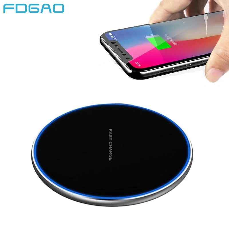 Беспроводное зарядное устройство FDGAO Qi 15 Вт для iPhone 12 Mini 11 Pro 8 X XS MAX XR Xiaomi mi Samsung S21