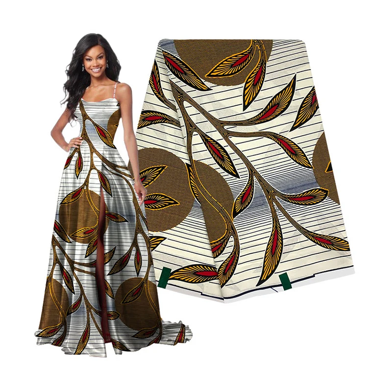 

Sinya 2022 Hot Selling Nigerian Ankara Sewing African Guaranteed Veritable Real Wax Dutch Wax Cotton Prints Fabric 6 Yards