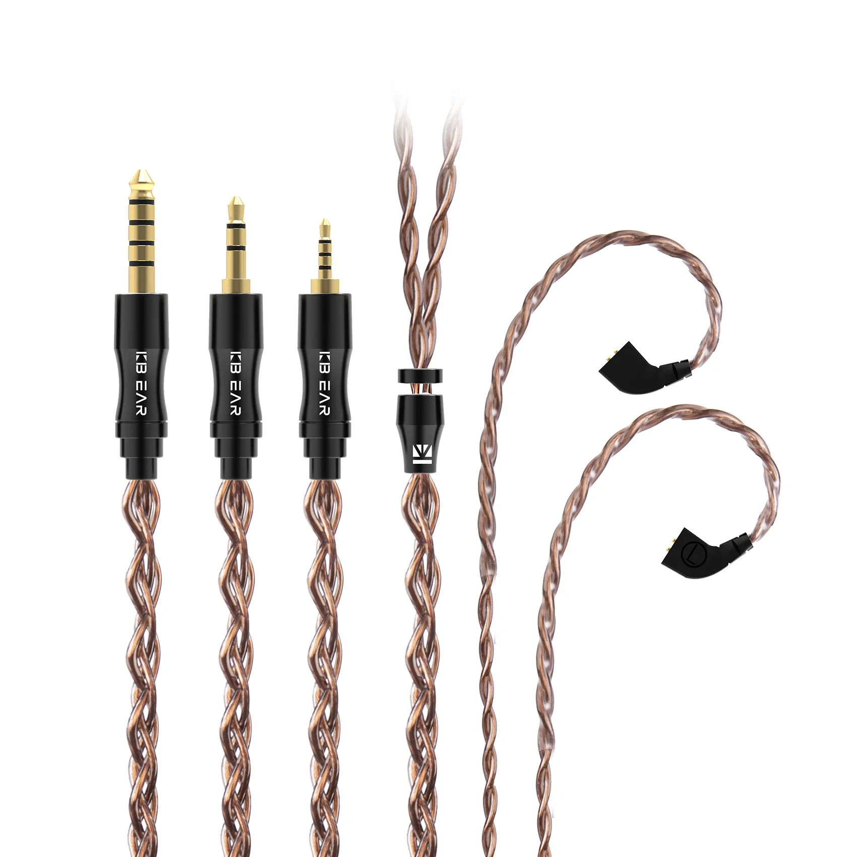 

KBEAR Warmth 4 Core 4N Single Cyrstal Copper Upgraded Cable 2.5/3.5/4.4MM with MMCX/2PIN/QDC/TFZ for BLON BL-01 BL-03 KBEAR KS2