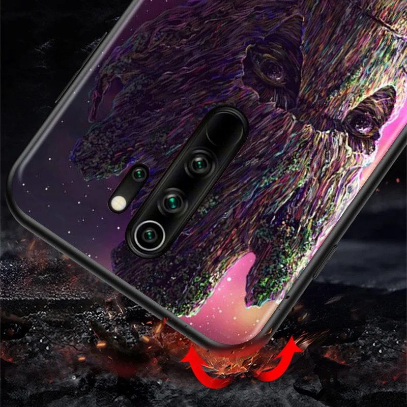 

Marvel Avengers Super Hero Groot For Xiaomi Redmi K40 K30T K30S K30i K20 10X 9T 9i Ultra Pro 5G TPU Silicone Black Phone Case