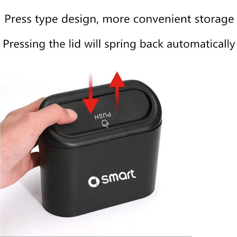 

Automobile trashcan interior storage trashcan automobile for SMART forstars 451 SMART fortwo 453 forfour Car TrashCan box