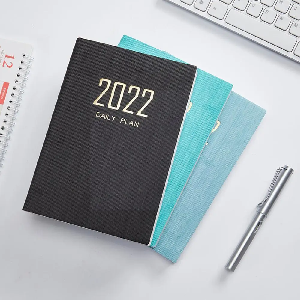 

2022 Planner Notebook A5 Pu Notepads Planner 365 Days Agendas Diary Accessories Office 2022 Book Personal Schedule F7g1
