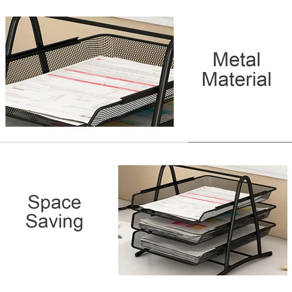 Металлический Настольный лоток для документов органайзер из проволочной сетки