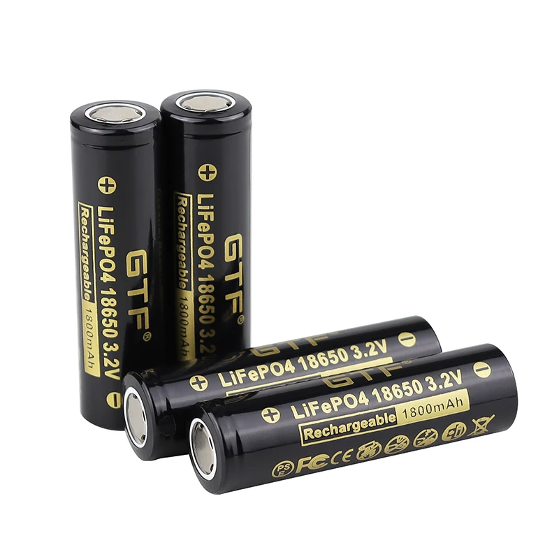 GTF 3.2V1800mAh Lifepo4 18650 Rechargeable Battery Cell Long Cycle Life 3C-5C Discharge For DIY E-bike LED Flashlight | Электроника