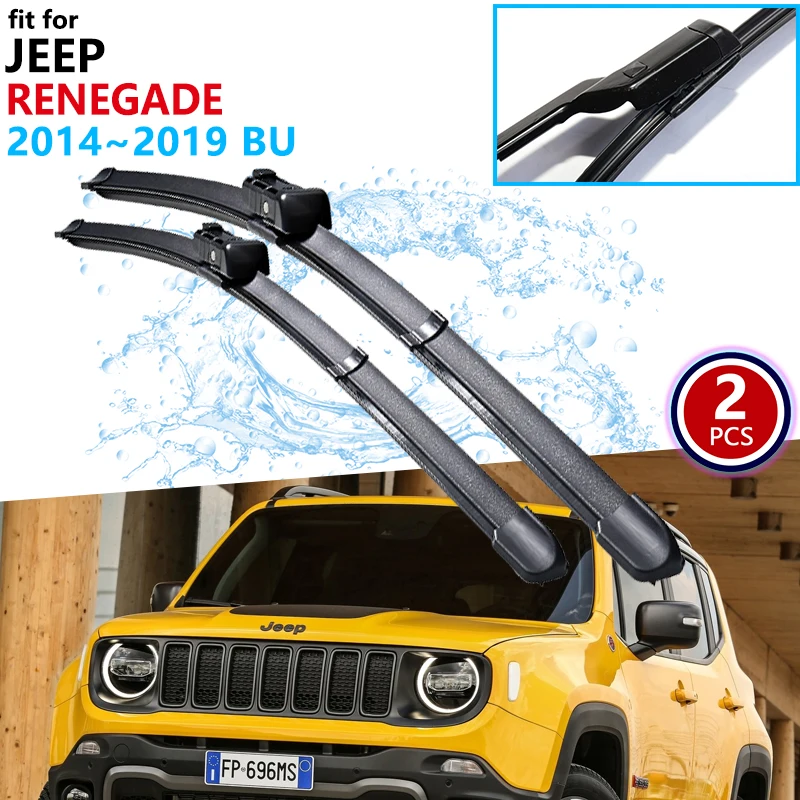 Автомобильные щетки стеклоочистителя для Jeep Renegade 2014 ~ 2019 BU 2015 2016 2017 2018 Trailhawk