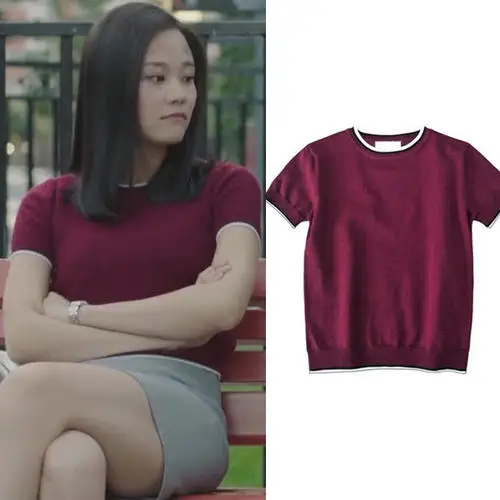 

T Shirt Women Ladies red Top Tee Shirt Summer Clothing