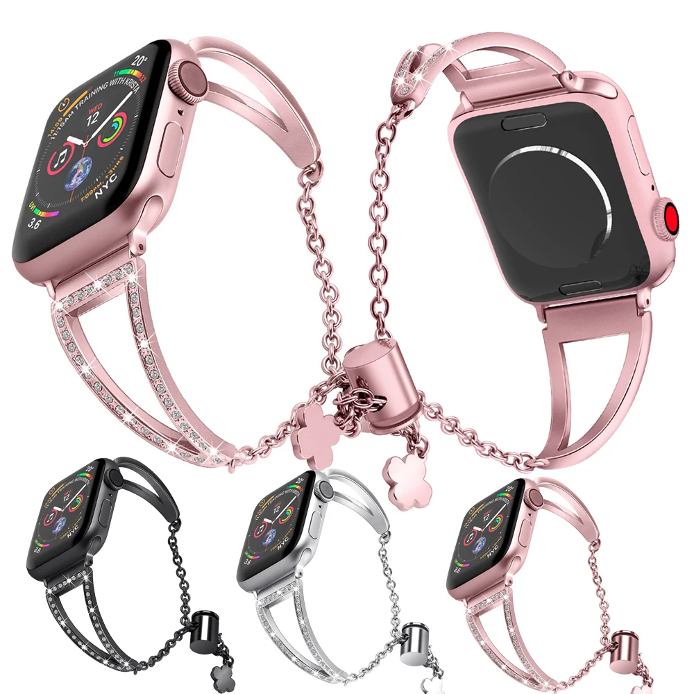 

Новый браслет Essidi 2021, ремешок для часов Apple Watch Series 6 SE 5 4 3 2 1, женский браслет из нержавеющей стали для часов Iwatch 38 40 42 44 мм