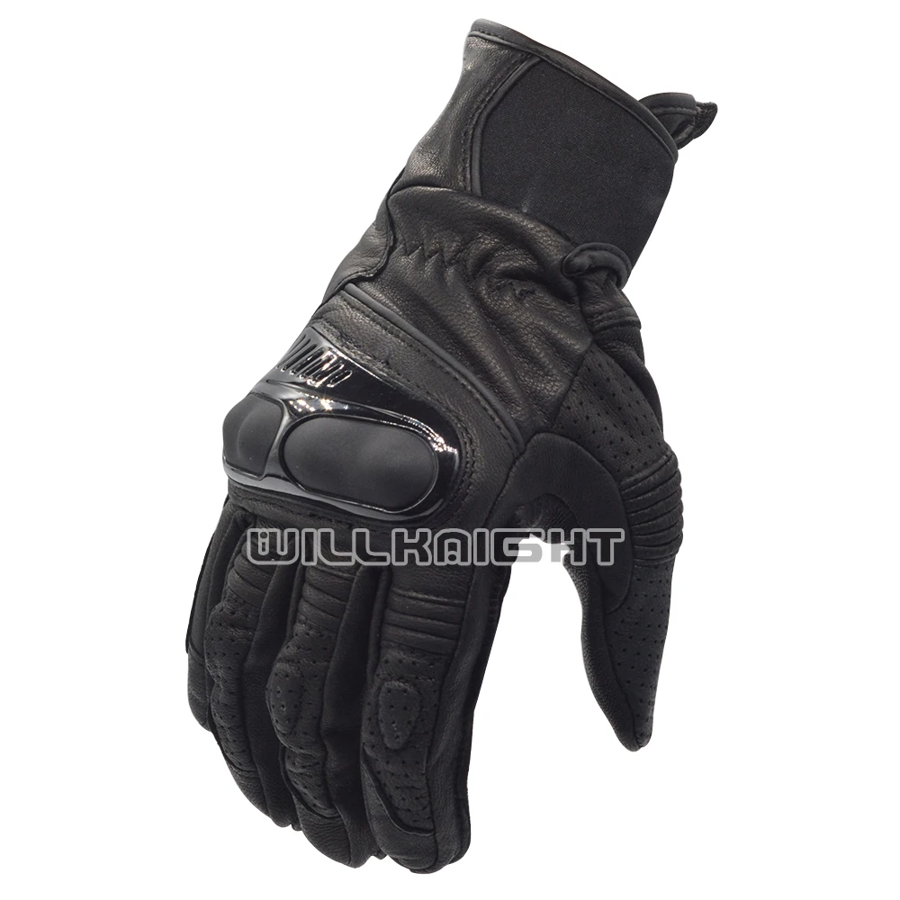 

New 2020 Gloves Winter Hyperion Gloves Black Neon Red MX Racing Genuine Leather Motorbike Protective Glove