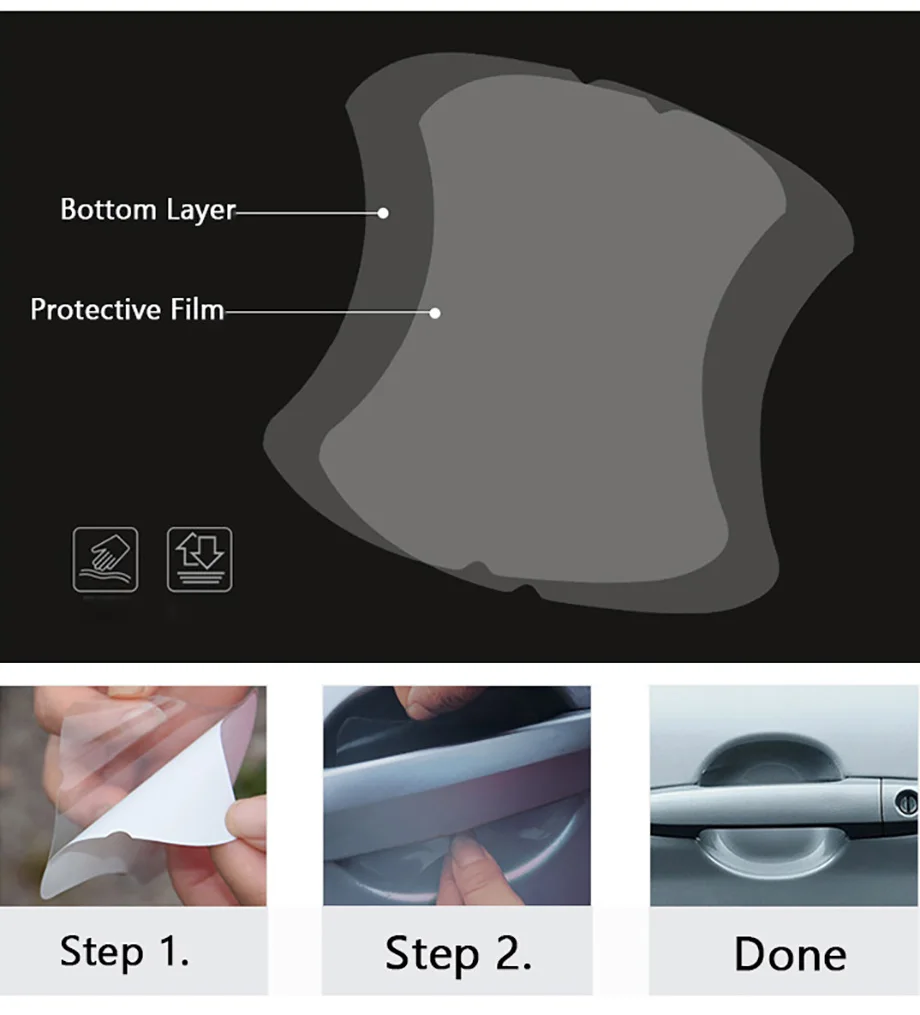 5 шт. наклейки на дверные ручки автомобиля Защитная пленка для Kia Sportage Cerato Optima k5 Rio