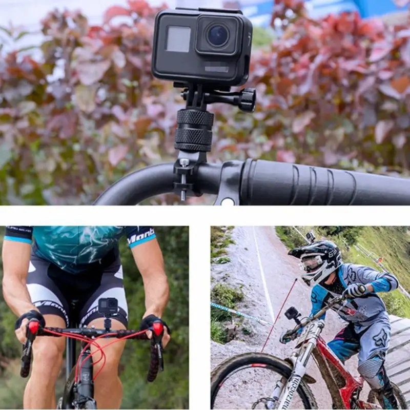 Кронштейн из алюминиевого сплава для GoPro Hero 10 9 8 7 6 Insta360 вращающийся на 360 ° |
