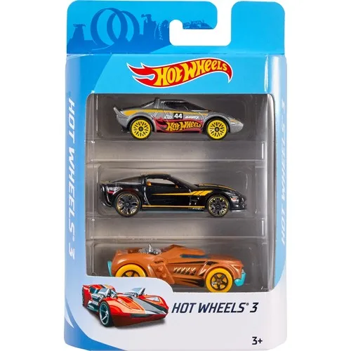 Тройной автомобильный комплект Hot Wheels широкий ассортимент масштаб 1:64