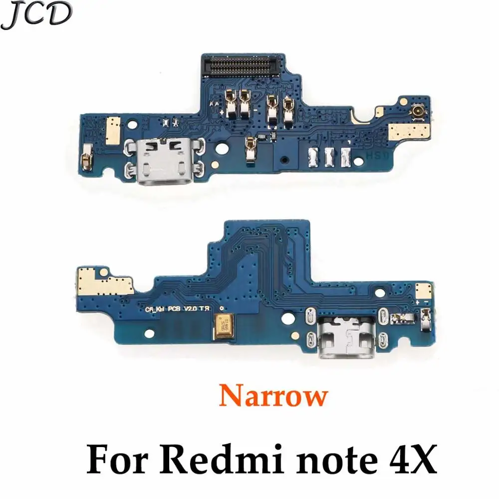 Note 4X-Narrow JCD для Xiaomi Redmi note 4x 5A 5 6plus S2 7 note 5A 7 5 6 iPad Pro микрофонный модуль+ зарядка через usb Нижняя плата Flex кабель Разъем - Цвет: Note 4X-Narrow