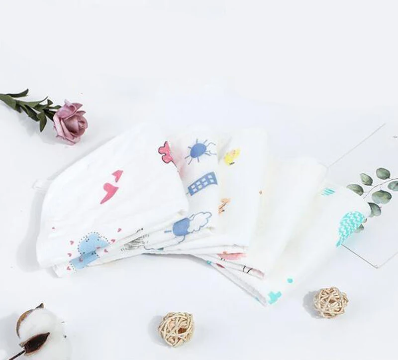 6/шт шестислойное газовое слюнявчик полотенце детское Хлопковое для