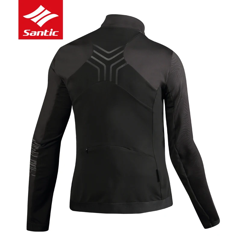 Santic Мужская куртка для велоспорта теплая флисовая одежда с длинными рукавами