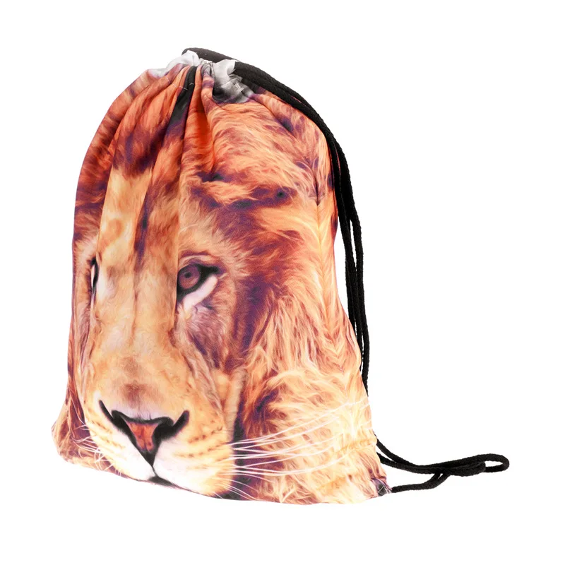 Рюкзак на шнурке для мужчин и женщин модная дорожная мягкая сумка с 3D рисунком