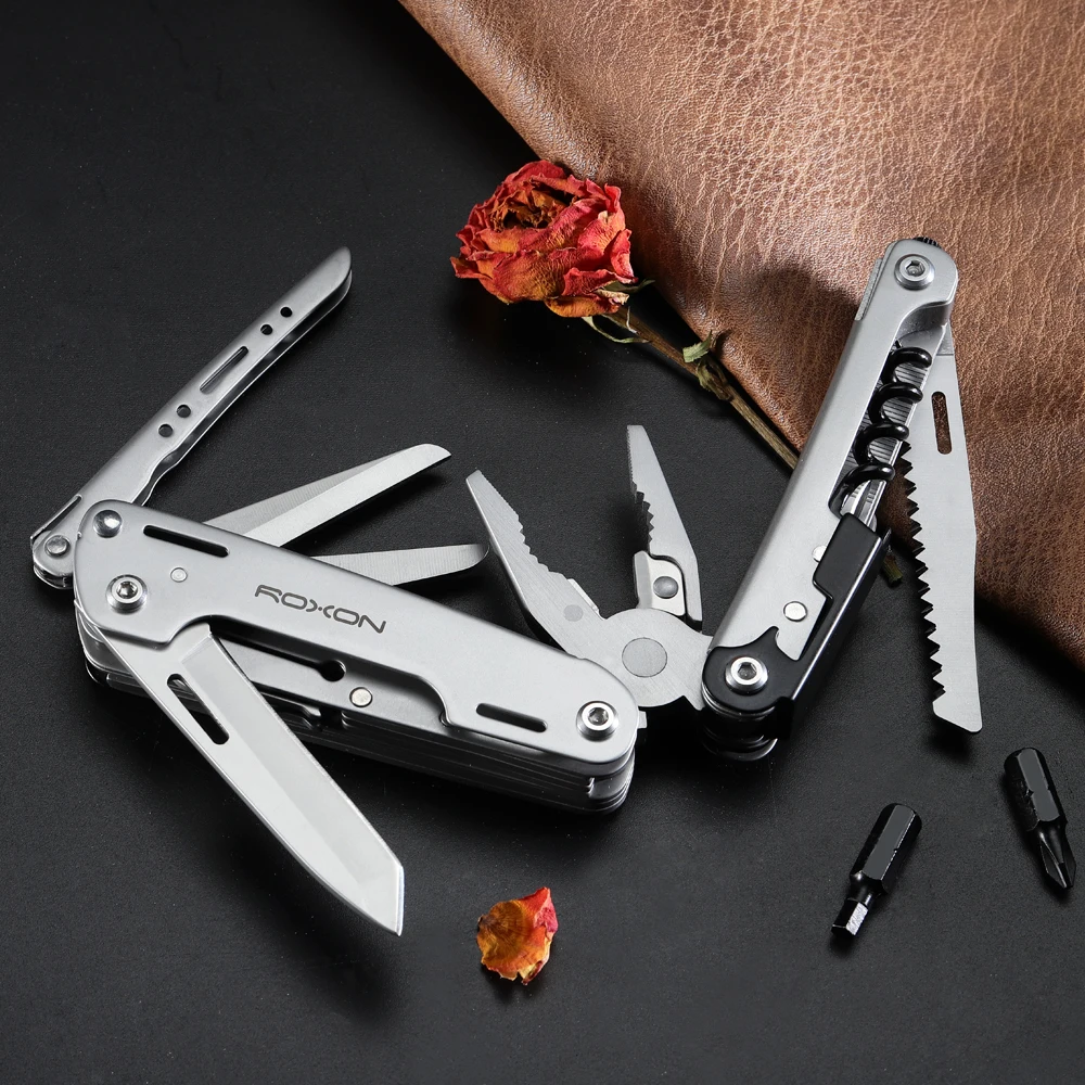 ROXON S801S 16-in-1 Multitool Pliers-Pocket knife scissors wire cutter screwdriver Bits Group EDC tool Survival Camping | Инструменты