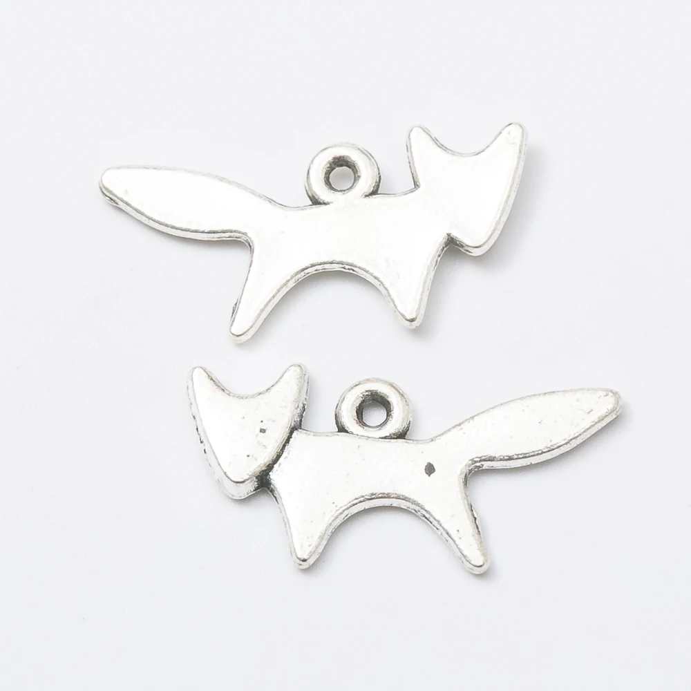 Винтажные подвески из цинкового сплава в форме лисы для самостоятельного