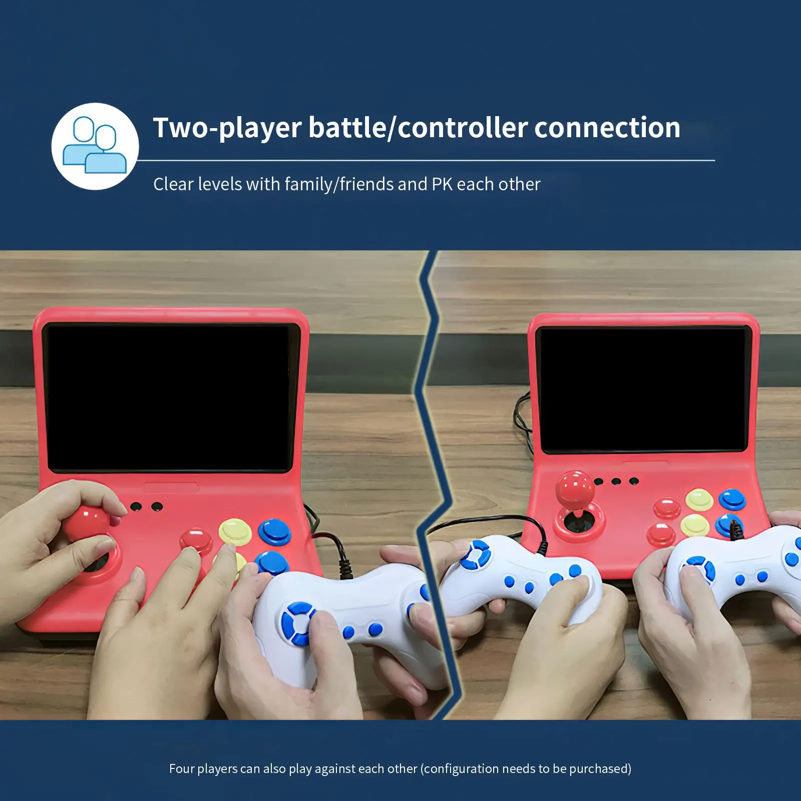 

Portable Handheld Game System Retro-Style Arcade Game Console Clear Picture A12 22.86cm/9inch Large Screen Arcade Game Player