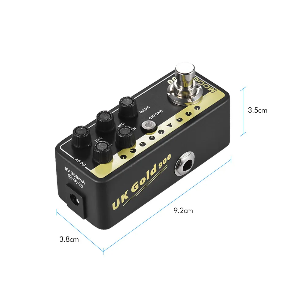 MOOER MICRO PREAMP Series 002 UK Gold British Crunch цифровой преусилитель гитарный эффект педаль True Bypass