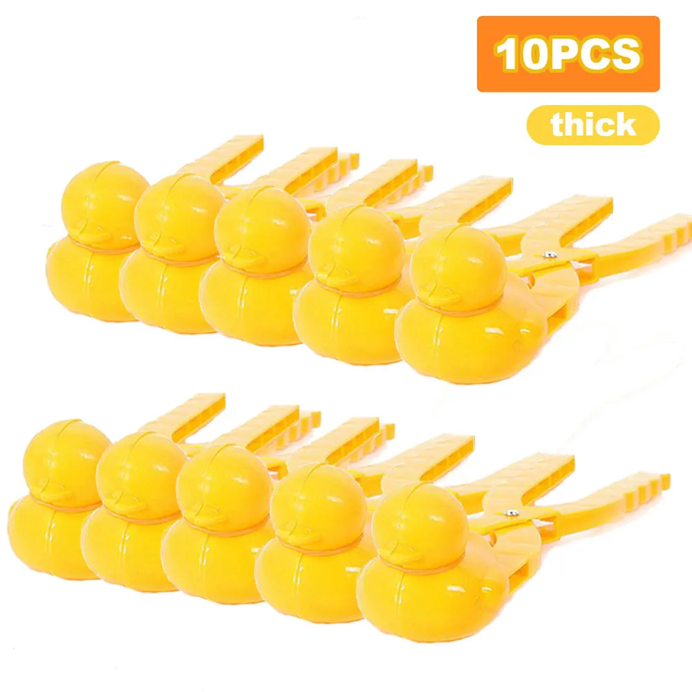 

10/6pcs Duck Snowball Maker Clip Children Outdoor Winter Beach Ball Mold Toys Fight Duck Snowman Maker Clip Toy for Children#20