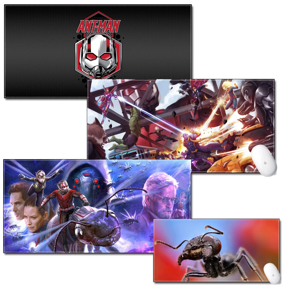 

Large Gaming Pad Cartoon 40x80cm 30x60cm Waterproof Multi-size Natural Rubber Desk Mat Ant Man Black