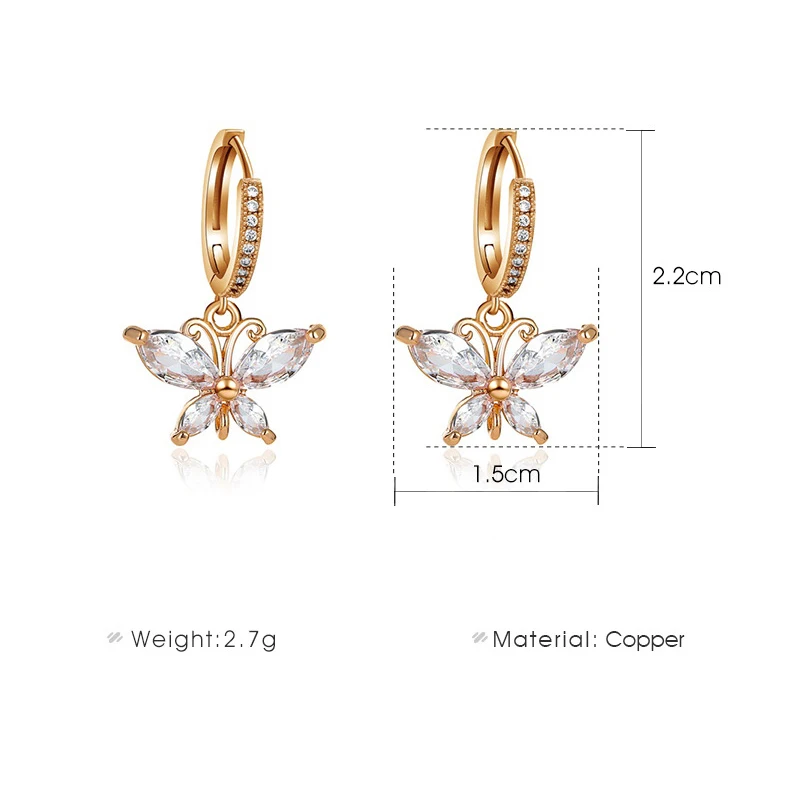 

QW-EH018 Womens Fashion Korean Earrings Jewelry for Women Gift Butterfly Earrings for Women 2020 Dangle Earrings