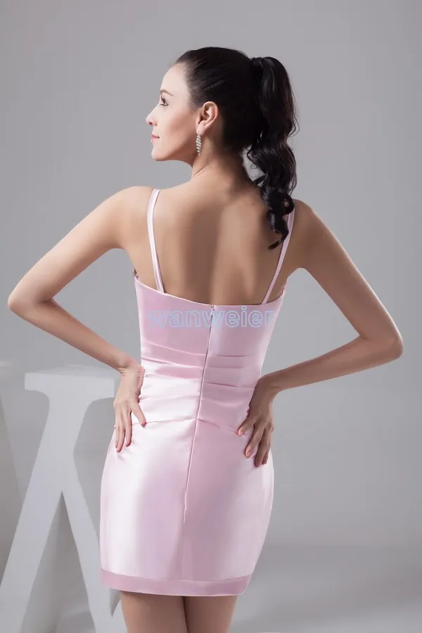 

free shipping 2016 new design hot seller sweetheat sexy mini crystal beading custom size/color pink mermaid bridesmaid dresses