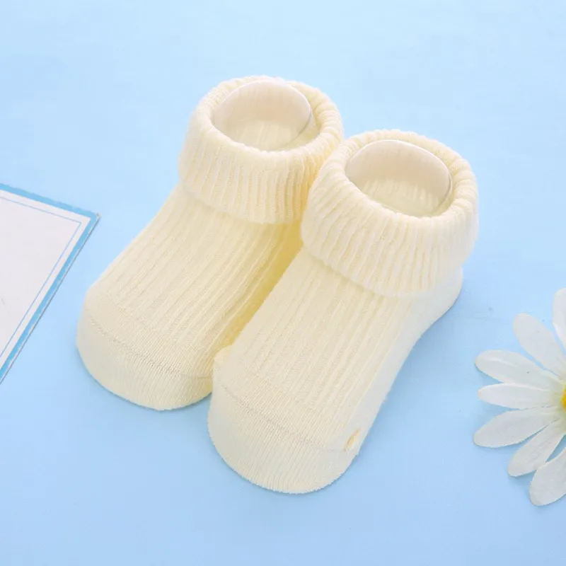 E Осенние носки для малышей хлопковые носки для мальчиков и девочек повседневные однотонные носки для маленьких девочек длинные носки для новорожденных мальчиков и девочек - Цвет: E