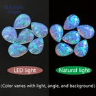 Кабошон в форме груши опал с плоской задней частью FI13 бусины синтетические драгоценные камни для самостоятельного изготовления ювелирных изделий 3x5  7x9 мм Бесплатная доставка