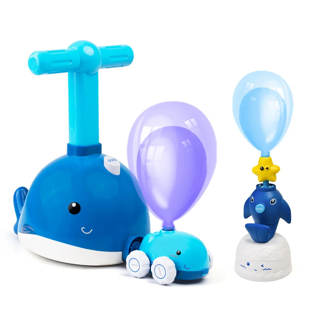 

Милый автомобиль дельфина Ручной пресс надувной инерционный воздушный шар Мощность игрушка Запуск башня игрушки ребенок наука образец игр...