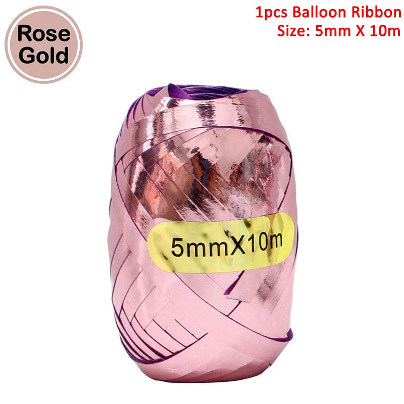 1pc srosegold ribbon 10 шт смешанный воздушный шар "Конфетти" Свадебные украшения для детского душа Девичник вечерние DIY Настольные принадлежности - Цвет: 1pc srosegold ribbon
