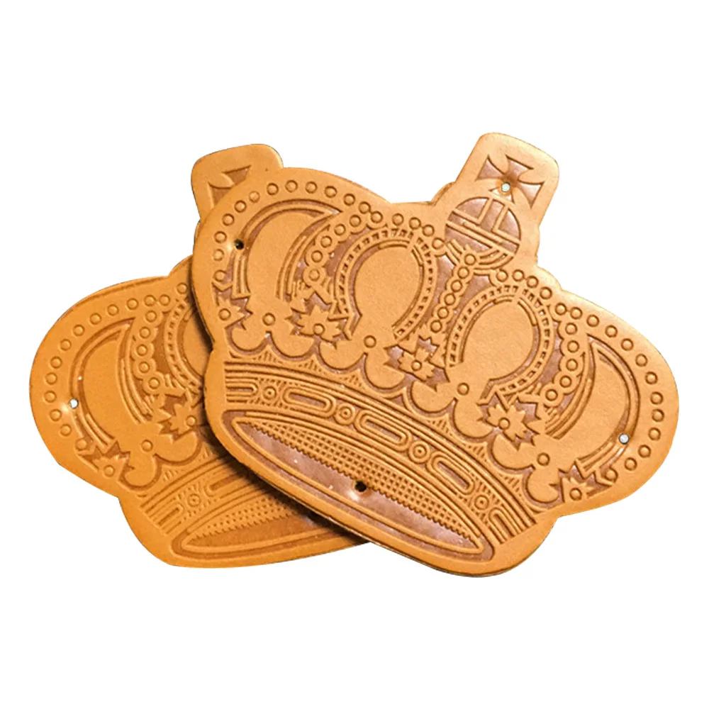 Товары для рукоделия ярлыки из искусственной кожи с короной ручной работы обуви