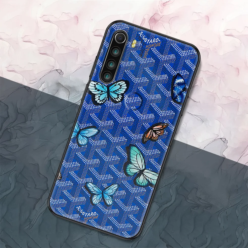 

Goyard Phone case For Xiaomi Redmi Note 7 7A 8 8T 9 9A 9S 10 K30 Pro Ultra black fashion prime luxury waterproof art cover 3D