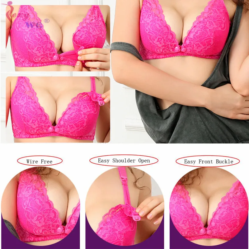 Бюстгальтер без косточек SEXYWG для грудного вскармливания кружевной бюстгальтер