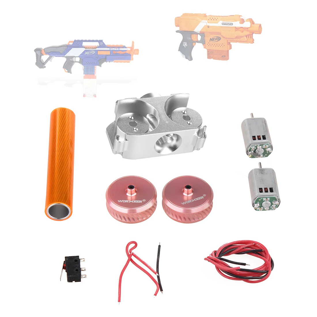 Работник саржа металлический Тип питания комплект маховика для Nerf N Strike Elite Stryfe