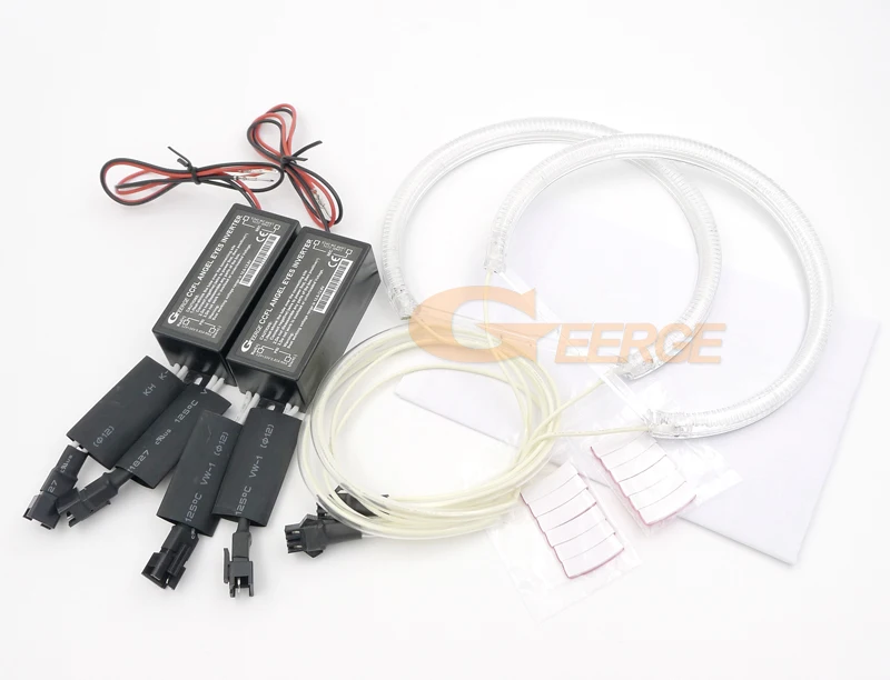 Отличный ультра яркий CCFL ангельские глазки набор колец Дневной светильник для Ford