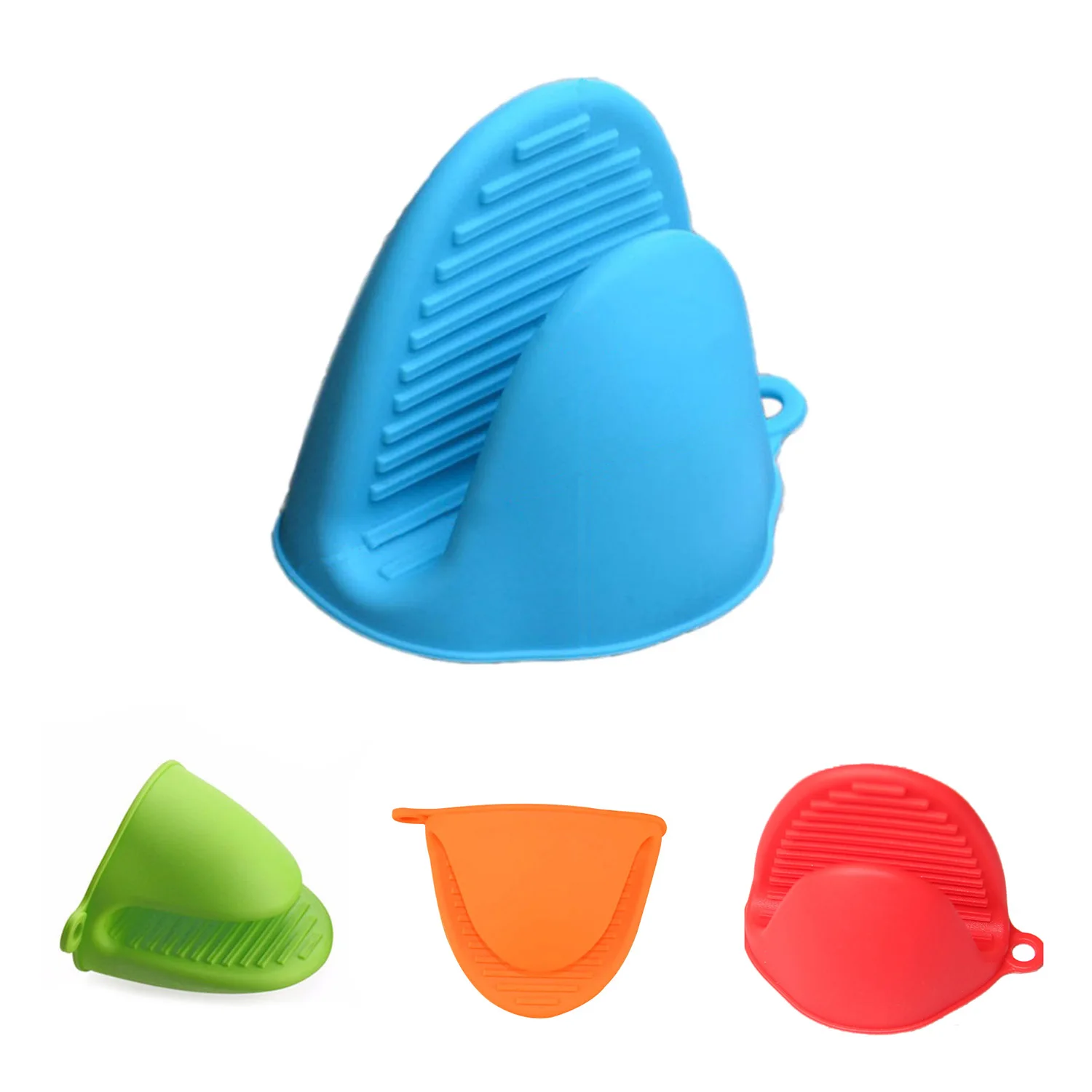 

Silicone Gloves Oven Heat Insulated Finger Gloves Cooking Microwave Non-slip Gripper Pot Holder