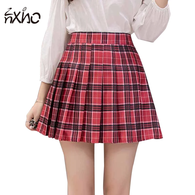 

Women Pleated Skirt High Waist Summer 2021 Plaid Skirts Casual Harajuku Kawaii y2k Girls Student Dance Tartan kilt Mini Skirts