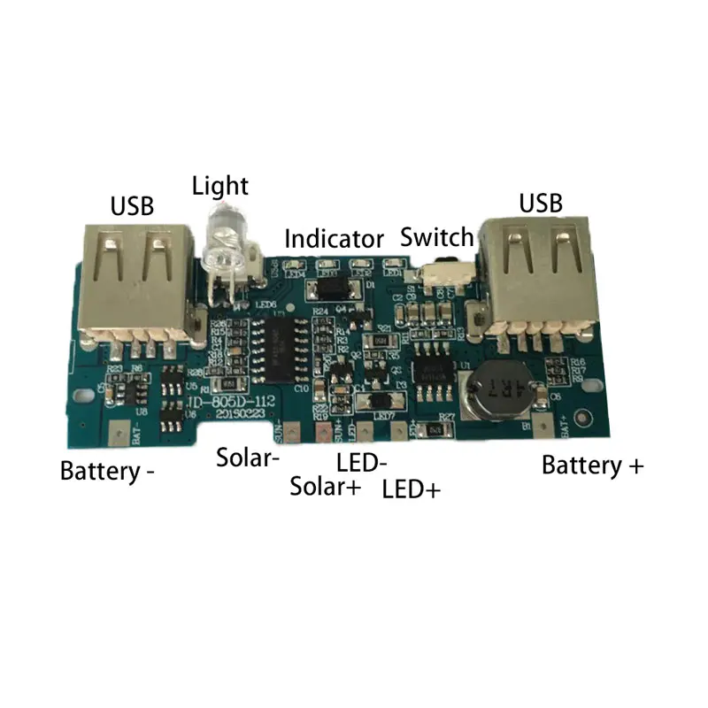 Корпус и чехол для внешнего аккумулятора 18650 без на солнечной батарее 2 USB-порта |