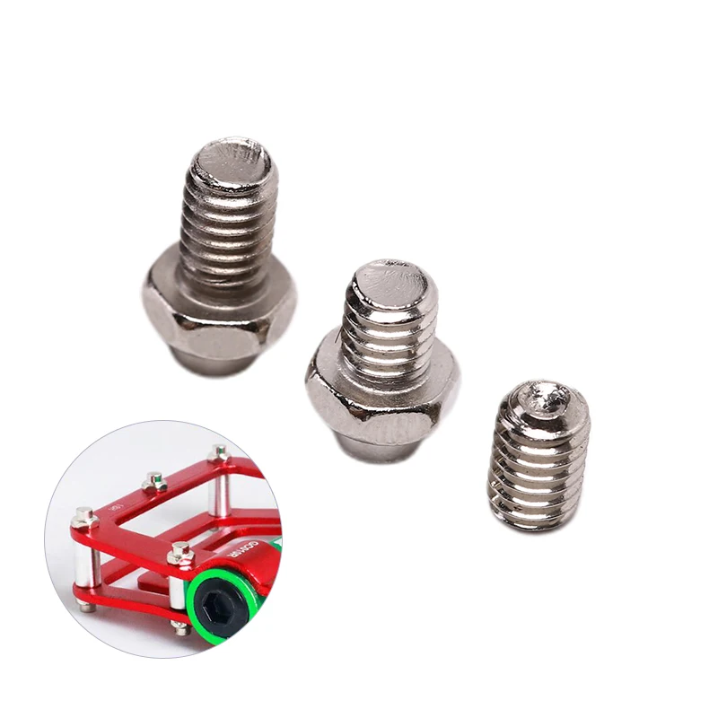 10 шт./лот противоскользящие велосипедные педали болты M4 стальная шпилька гвоздь