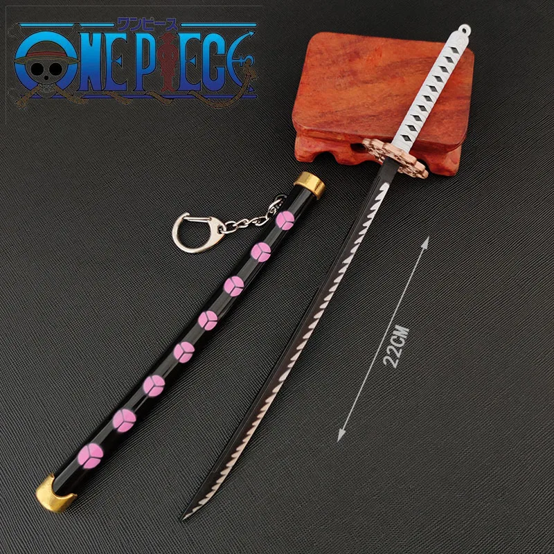 22 см ророноа Зоро металлический меч искусственный аниме цельный кусок с ножом