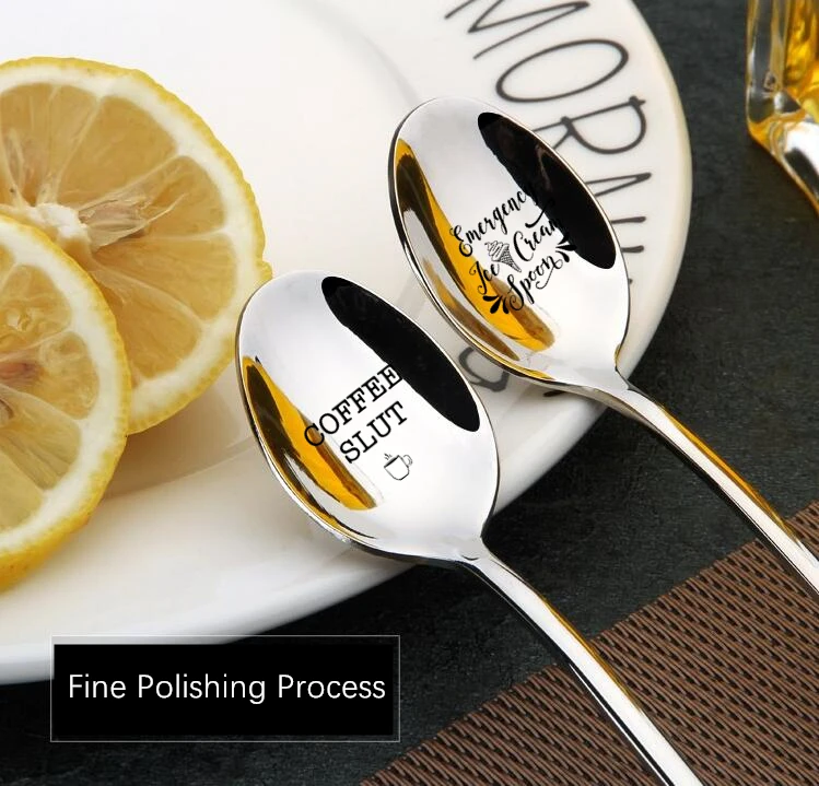 Индивидуальная креативная ложка для чая и кофе из нержавеющей стали подарок на
