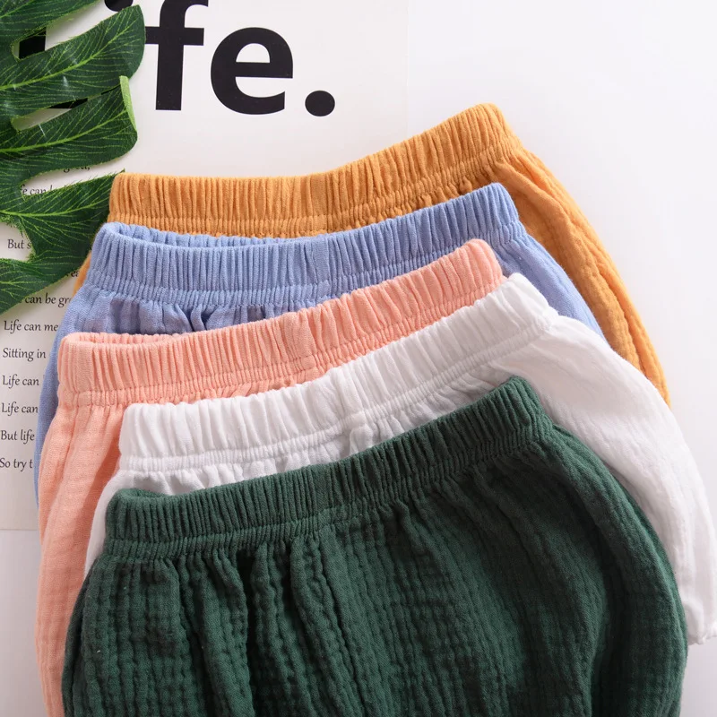 Летние шорты для маленьких девочек новые детские мальчиков однотонная Одежда