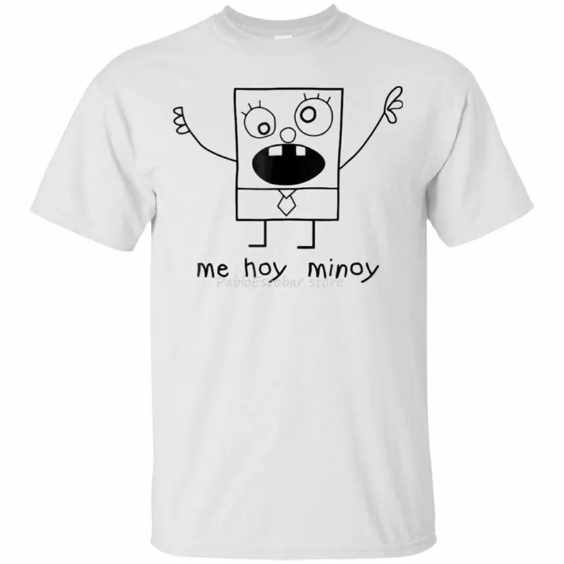 Черная футболка с коротким рукавом Doodlebob размер S 5Xl уличная одежда модная Мужская