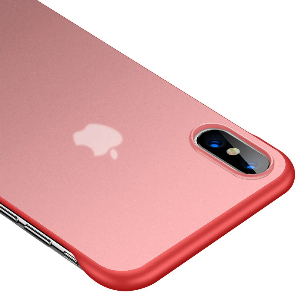 Бескаркасный Прозрачный матовый жесткий чехол для телефона iPhone 11 Pro X XS Max XR 7 6 6S 8