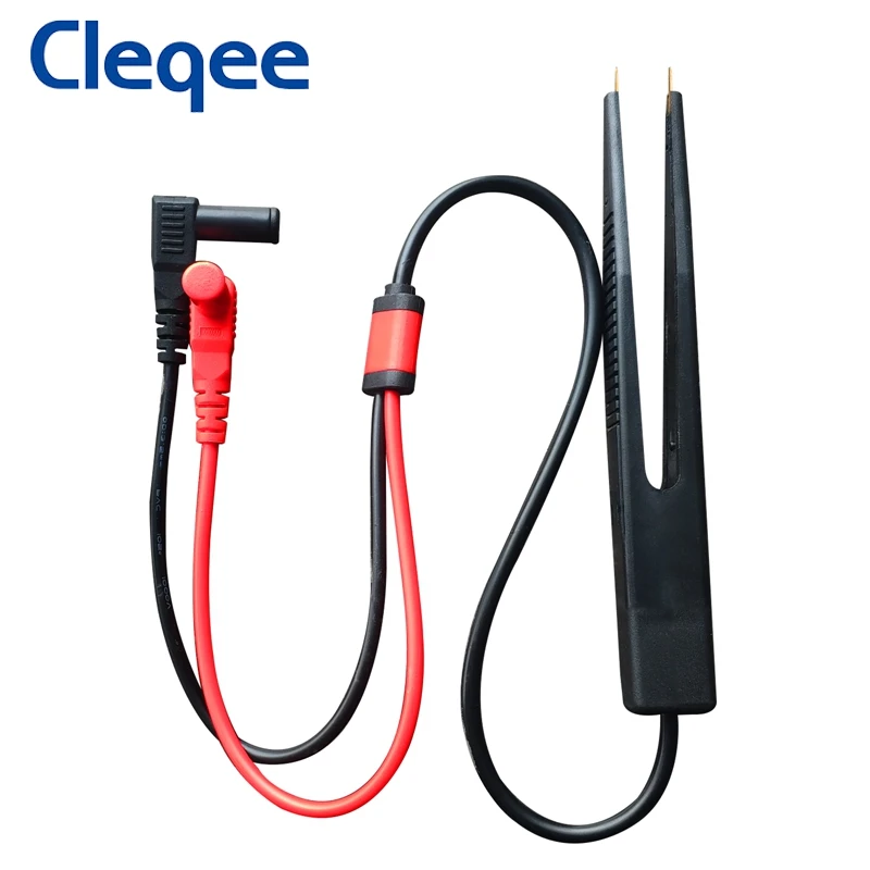 Cleqee P1510 SMD чип компонент мультиметр тестер крюк зажимы Пинцет свинцовый LCR
