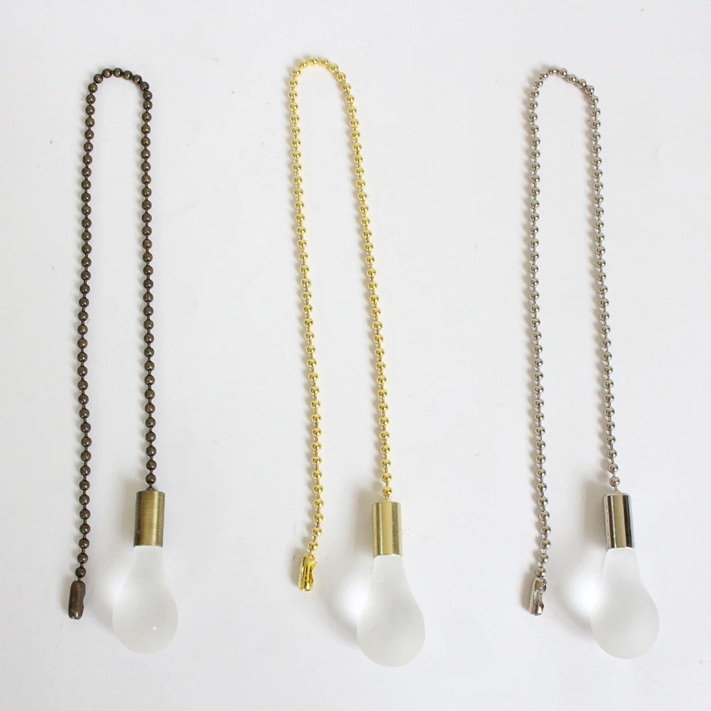 

2Pcs/Set Durable Metal Retro Ceiling Fan Pulls Lamp Chain Extender Home Decor Metal lighting accessories chandelier zipper