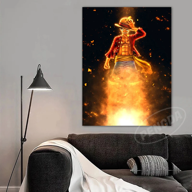 Холст Аниме Hd принты Луффи картины Настенная картина домашнее украшение