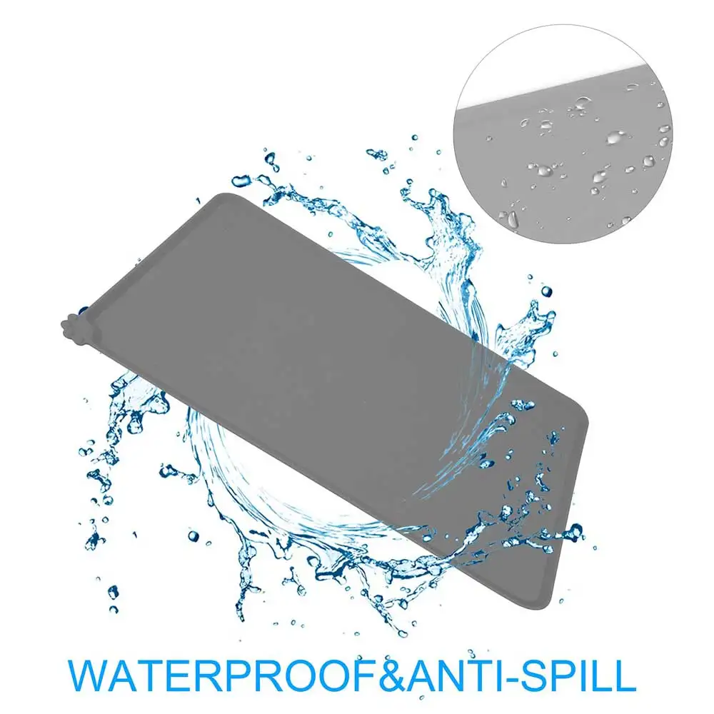 Однотонный силиконовый коврик для корма домашних животных водонепроницаемый