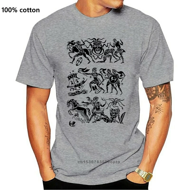 

New GREEK MYTHOLOGY FULL PAGE - 2021 COTTON GREY GREY TSHIRT